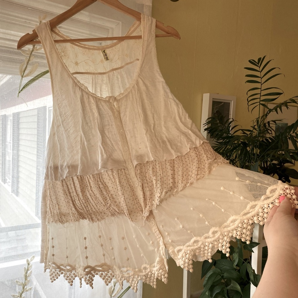 Free People | Tiered Lace Top